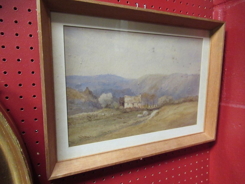 Two Victorian framed and glazed watercolours, - Image 2 of 3