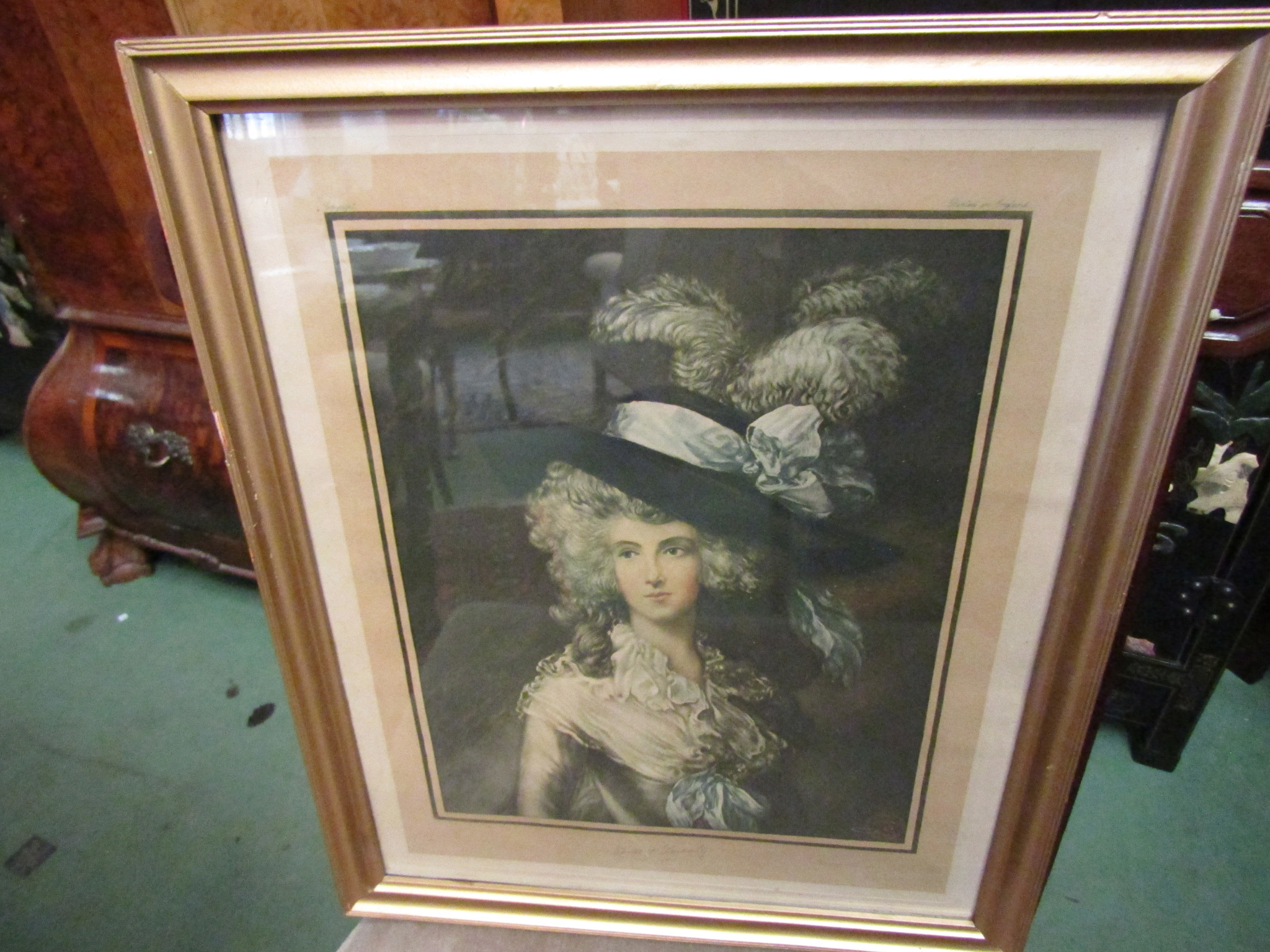 A Pears print after the 1785 painting by Thomas Gainsborough (1727-1788) of Mrs William Hallet, - Image 2 of 2