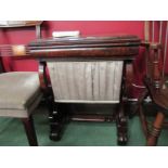 A circa 1840 rosewood games/work table,