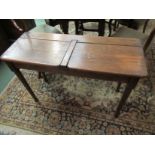 An oak twin school desk,