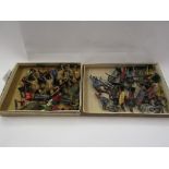 Assorted play worn lead figures including J. Hill & Co.