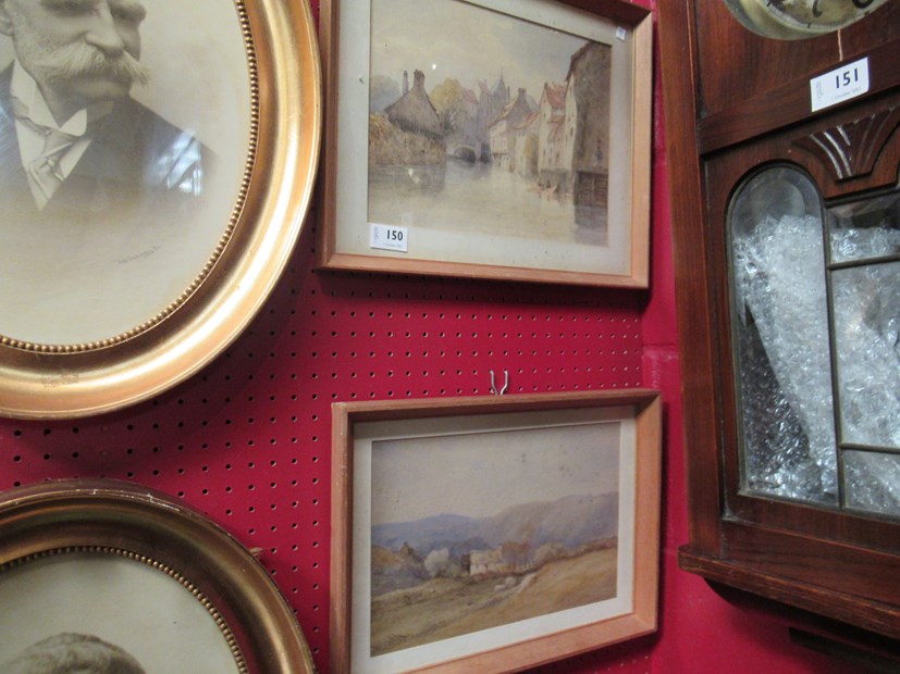 Two Victorian framed and glazed watercolours, - Image 3 of 3