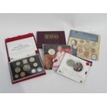 A collection of Royal uncirculated sets & commemorative coins - 1970 & 1999 proof sets etc