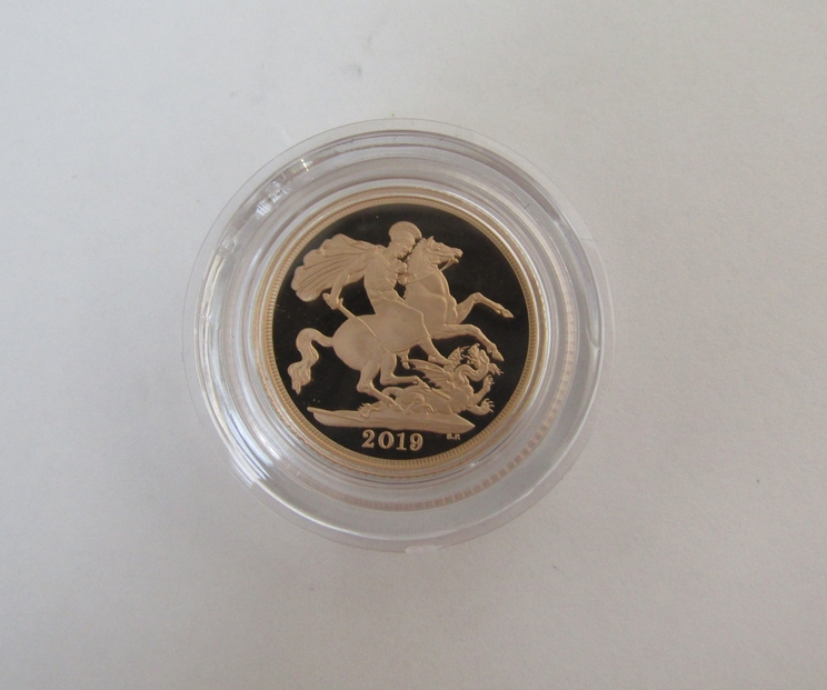 A 2019 gold sovereign, limited edition of 9,500, Royal Mint, - Image 2 of 3