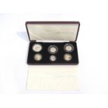 A 2006 Royal Mint UK silver proof Piedfort collection of six coins,