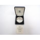 A silver proof St Helena and Ascension Island Napoleon Commerative £25 coin,