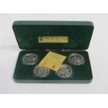 A set of four silver proof Isle of Man crowns commemmorating the 1980 Olympic Games,