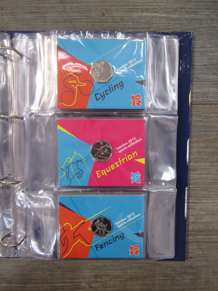 A London 2012 Sports Collection album of 50p coins - Image 3 of 9