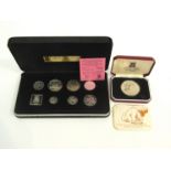 Two Pobjoy Mint Isle of Man silver proof coin sets,