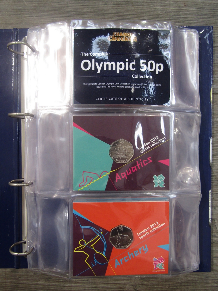 A London 2012 Sports Collection album of 50p coins - Image 2 of 9