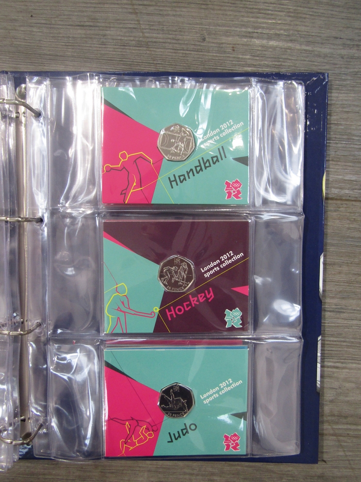 A London 2012 Sports Collection album of 50p coins - Image 5 of 9