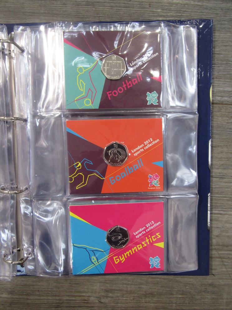 A London 2012 Sports Collection album of 50p coins - Image 4 of 9