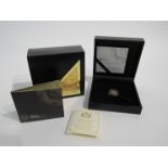 A 2017 50th Anniversary Krugerrand 1/20th oz gold proof coin, South African Mint, cased and boxed,