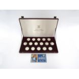 A Royal Mint Royal Marriage Commemorative Coin Collection of 16 silver proof crown size coins,