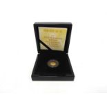 A London Mint 2012 Diamond Jubilee 'Quarter Sovereign' in case and box