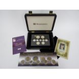 A Westminster mint 1953 Elizabeth II Coronation set with plated silver and 22 carat gold