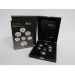 A 2008 Royal Mint UK silver proof Piedfort collection "Shield of Arms" design,