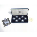 A Jersey Shipbuilding series silver proof £1 collection of seven coins,