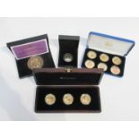 A collection of presentation sets from Westminster Mint etc including 'gilded sterling',