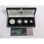 A Royal Mint 2003 silver proof Britannia Collection of four coins,