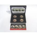 A Battle of Waterloo Numisproof set of four gold plated coins with display case