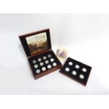 A cased Royal Mint "The Victoria Cross" £5 silver proof 18 coin set with documentation