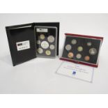 Four boxed and cased coin proof sets including Royal Mint 1990 and Reserve Bank of NZ 1991