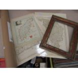 Assorted maps including Suffolk and Leicester,