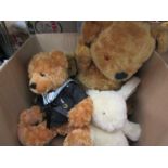 Assorted teddy bears including "Help For Heroes"
