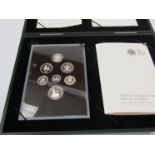 A Royal Mint UK 2008 Emblems of Britain silver proof coin collection,