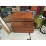 Two Edwardian mahogany writing boxes