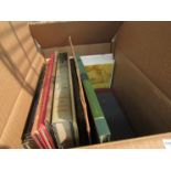 A box containing a selection of Suffolk interest books