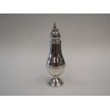 A silver sugar sifter, marked Chester,