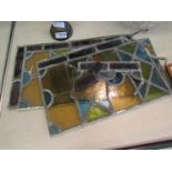 Stained lead glass panels a/f