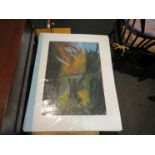 Two mounted pastel on paper works by Mark Jefferoy,