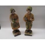 Two vintage plaster Dutch figures,
