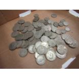 A collection of mainly British pre-decimal silver coinage from George IV to Elizabeth II