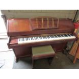 An Eavestaff mini piano of Art Deco form,