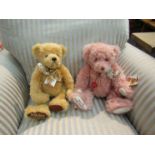 Two Hermann limited edition teddy bears 'English Rose' 56/250 and 'Millenium' 430/1000