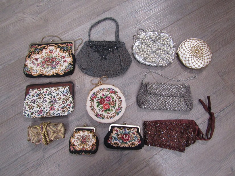 A quantity of assorted beaded tapestry and sequined evening bags