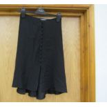 Ben de Lisi 1990's black Crepe de Chine lady's skirt,