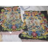 A pair of French Gros Point and Petit Point needlepoint tapestries 68cm x 72cm approx.