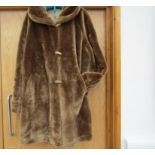 A vintage faux fur 3/4 length jacket,