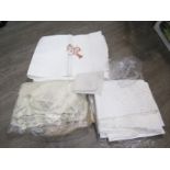 A quantity of 1930's embroidered table linens