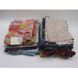 Two bundles of dress making fabrics including Liberty cotton
