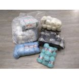 A quantity of vintage wool and cotton yarns including yarn works Pot-Pourri and "Scheepjeswol"