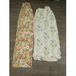 Two pairs of Laura Ashley curtains,