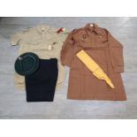 A 1950's Brownie uniform,