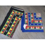 Two applique cloths,