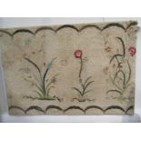 A 18th Century English quilted embroidery mounted,
